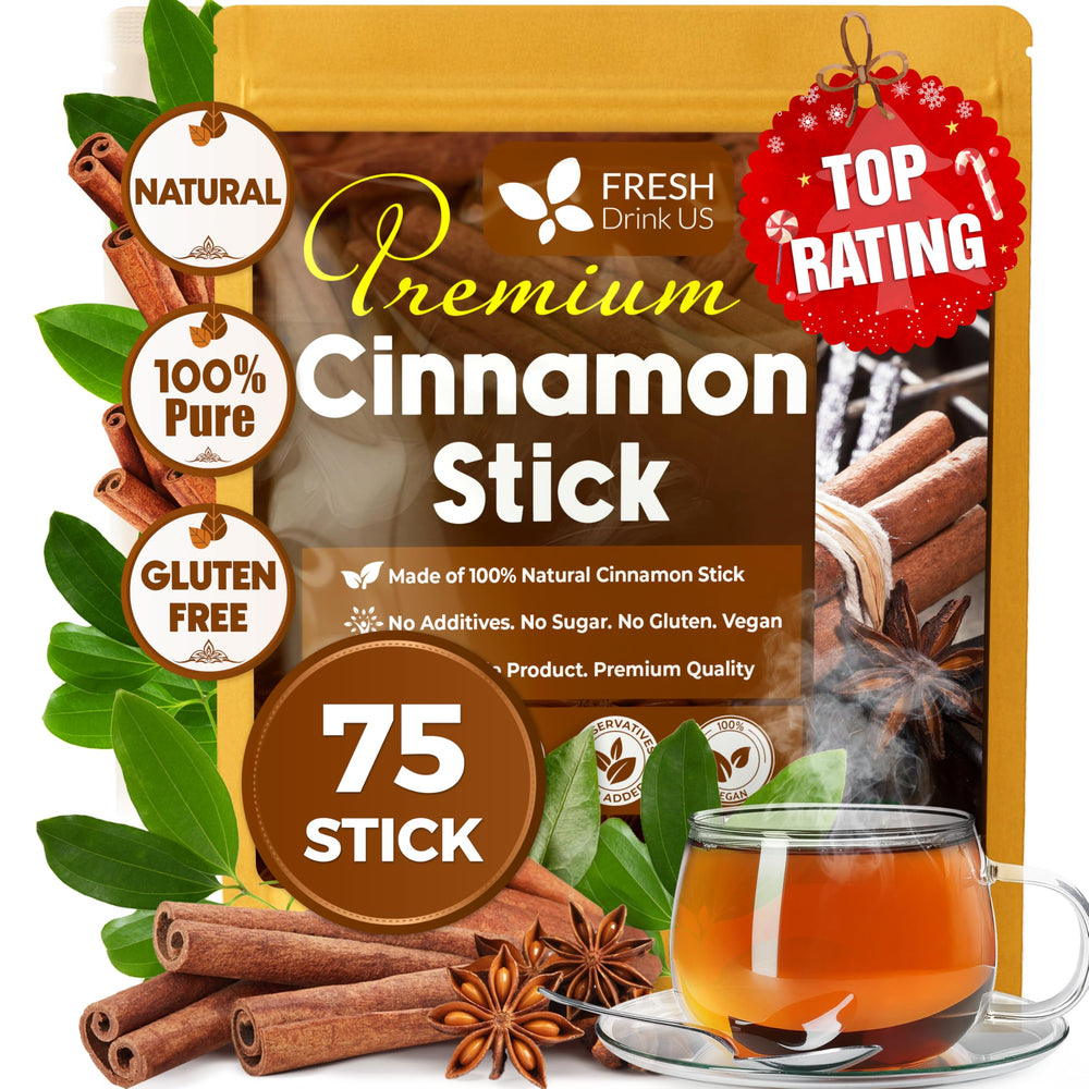 FreshDrinkUS cinnamon sticks with raw inner bark aroma boosts tea and mulled beverages.
