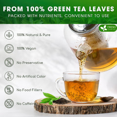 FreshDrinkUS hot-brew green tea ready for a comforting morning ritual.