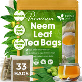 FreshDrinkUS neem leaf tea bags packaging shows eco-friendly design and brand quality.