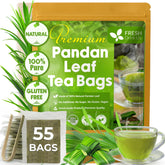 FreshDrinkUS pandan tea bag close-up showing natural leaves and premium quality