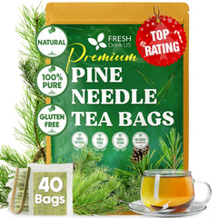 FreshDrinkUS pine needle tea bag with fresh aroma, caffeine-free refresh