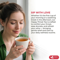 FreshDrinkUS Premium Happy Throat Tea steeping to reveal ginger and herbal notes