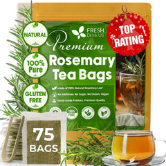 FreshDrinkUS rosemary tea bag in cup delivers a fragrant, caffeine-free moment.