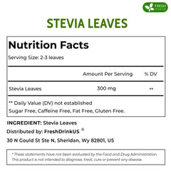 FreshDrinkUS stevia leaves close-up texture, vibrant and pesticide-free.