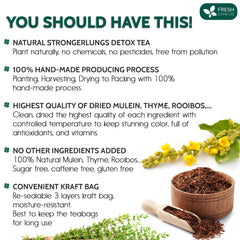 FreshDrinkUS Strongerlungs tea being steeped to reveal a soothing aroma