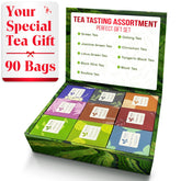 FreshDrinkUS tea sampler box displaying nine flavors for gifting and tasting.