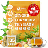 FreshDrinkUS turmeric ginger tea bags pack ready for a pure, caffeine-free moment