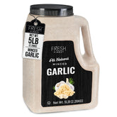 Fresh Finest minced garlic 5lb bulk pack for long-lasting flavor.