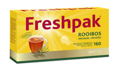 Freshpak Pure Rooibos Tea new packaging showcases premium caffeine-free herbal option.