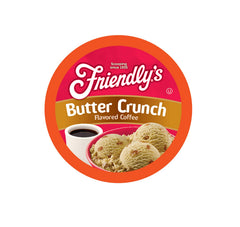 Friendly's Butter Crunch flavor coffee pod with buttery aroma.