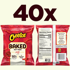 Cheetos Crunchy Flamin' Hot close-up shows bold color and crispy oven-baked crunch
