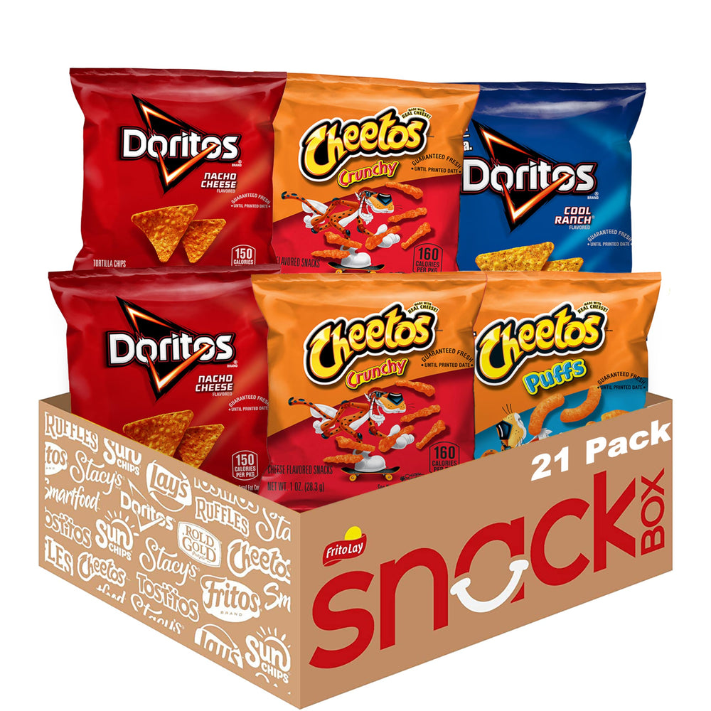 Frito-Lay Doritos Cheetos mix variety pack bags for convenient on-the-go snacking.