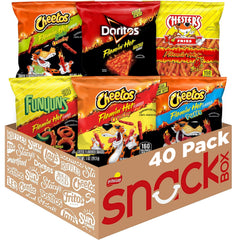 Frito-Lay Flamin' Hot Mix 40-bag variety pack for on-the-go snacking.