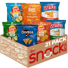 Frito-Lay Tangy Favorites pack display for family snacking on the go.