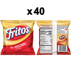 Fritos Original bag label close-up highlights gluten-free ingredients for trusted snacking