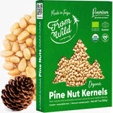 FROM WILD Siberian pine nuts 7oz pack on shelf for gourmet vegan meals