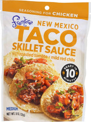 Frontera Chicken Taco Skillet Sauce with Chipotle and Garlic ready for quick weeknight tacos.