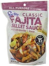 Frontera fajita pouch 8oz pack of 6 front view, convenient for quick weeknight meals.