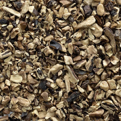 Close-up of comfrey root texture highlighting earthy fibers