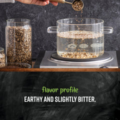 Frontier Co-op dandelion root for tea infusion ready to steep.