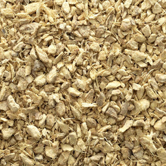 Frontier Co-op bulk ginger root bag, resealable for freshness.