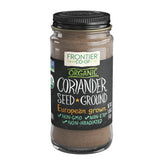 Frontier Co-op ground coriander seed bottle with bright aroma for curries and soups.