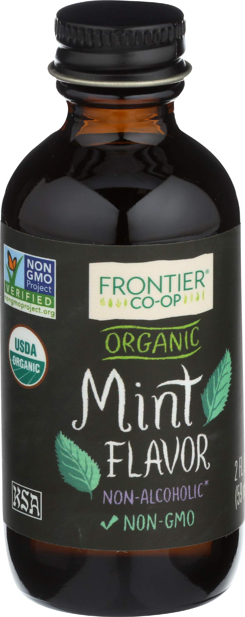 Frontier Co-op Mint Flavor bottle pour adds refreshing mint to drinks.