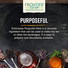Close-up of dried Echinacea Purpurea herb leaves ready for blends by Frontier Co-op.