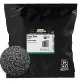 Frontier Co-op Organic Poppy Seeds show uniform blue-black color for even baking and texture.