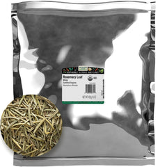 Frontier Co-op organic whole rosemary leaf 1lb bag, great for cooking and aroma.