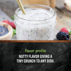 Frontier Co-op poppy seeds baking ideas image suggests nutty aroma.