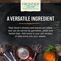 Frontier Co-op red clover blossoms used as a delicate garnish on dishes.