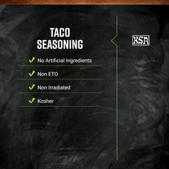 Recyclable packaging for Frontier Co-op Salt-Free Taco Seasoning supports sustainable shopping.