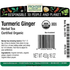 Frontier Co-op turmeric and ginger roots close-up showing fresh ingredients.