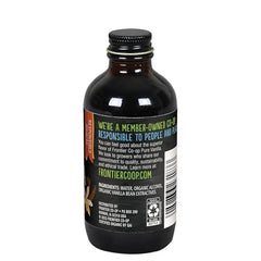 Frontier Co-op Vanilla Extract pour for versatile use in coffees, syrups, and sauces.