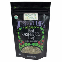 Frontier Co-op raspberry leaf cut-sifted in bulk, ideal for tea blends.