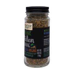 Frontier Italian Seasoning spice dust closeup shows texture for seasoning soups and sauces.