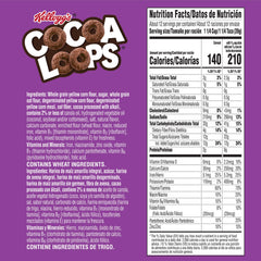 Froot Loops Cocoa Loops milk splash highlighting a chocolatey morning treat.