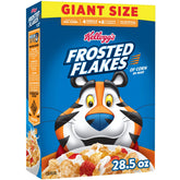 Kellogg's Frosted Flakes bowl with milk for quick breakfast