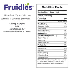 Fruidles orange flavor candy straws ideal for kids' treats and dessert tables