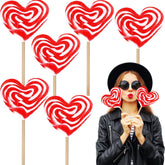 Fruidles jumbo heart swirl 80g red and white, perfect for sharing.