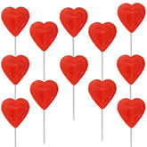 Fruidles Red Double Heart Lollipop colorfully wrapped, great gift or party favor