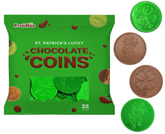 Fruidles shamrock coins used in goody bags for party favors.