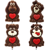 Fruidles Valentine's Puppy Lollipop wrapped pack for festive party favors