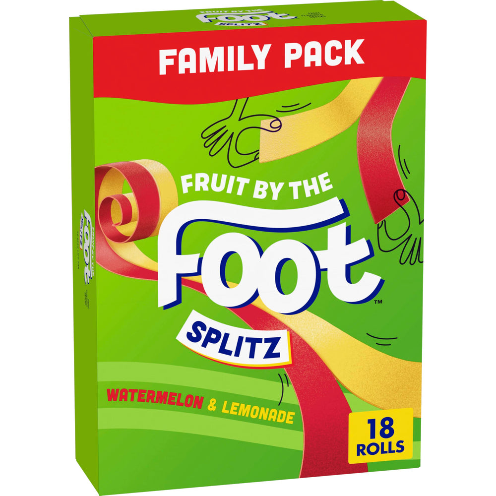 Fruit by the Foot Splitz Watermelon strip close-up showing chewy texture for kids