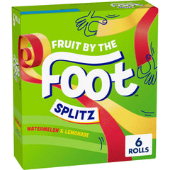 Fruit By The Foot Splitz Watermelon strip shows bright flavors great for lunchboxes.