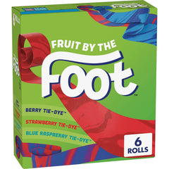 Fruit by the Foot Variety Pack Berry Tie-Dye packaging showing vibrant snack options.