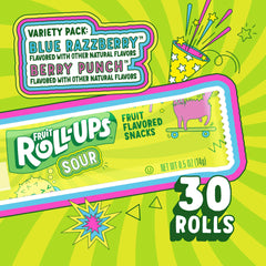 Fruit Roll-Ups Variety Pack of 30 pouches for on-the-go snacking.