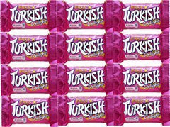 Fry's Turkish Delight 12-pack: bite-sized rose-flavored confections, ideal for sharing.