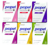 FUAUFAS Propel variety pack box with six flavors for on-the-go hydration.